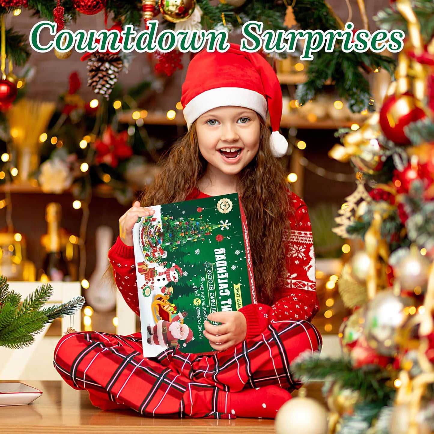 Advent Calendar 2025 Christmas Tree Building Toy Set with LED light