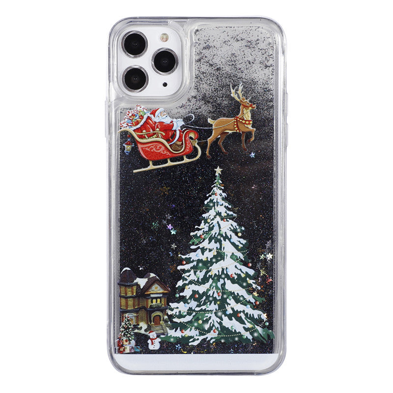 【ONLY $16.99】Apple mobile phone quicksand Christmas mobile phone case