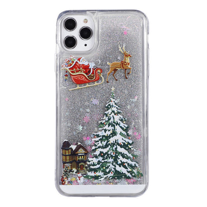 【ONLY $16.99】Apple mobile phone quicksand Christmas mobile phone case
