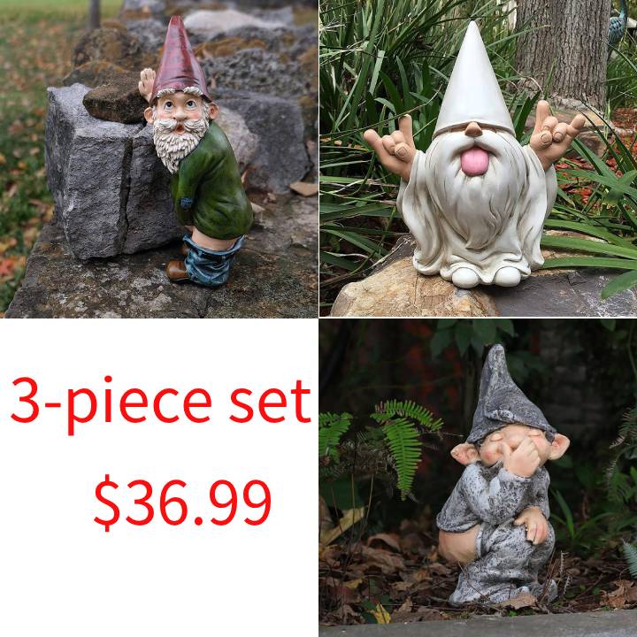 Gnome Statue -for Lawn Ornaments, Indoor or Outdoor Decorations