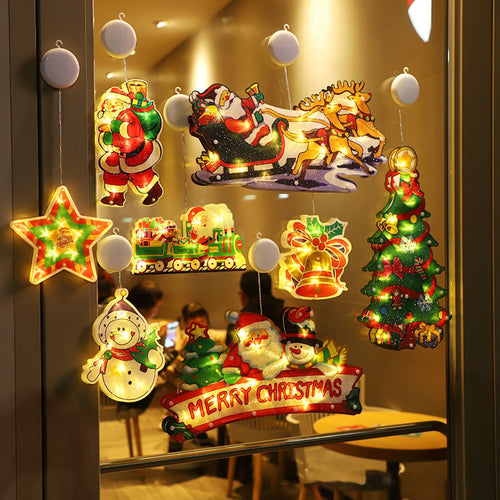 【ONLY $7.99 EACH】🎄Christmas Window Hanging Lights