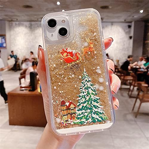 【ONLY $16.99】Apple mobile phone quicksand Christmas mobile phone case