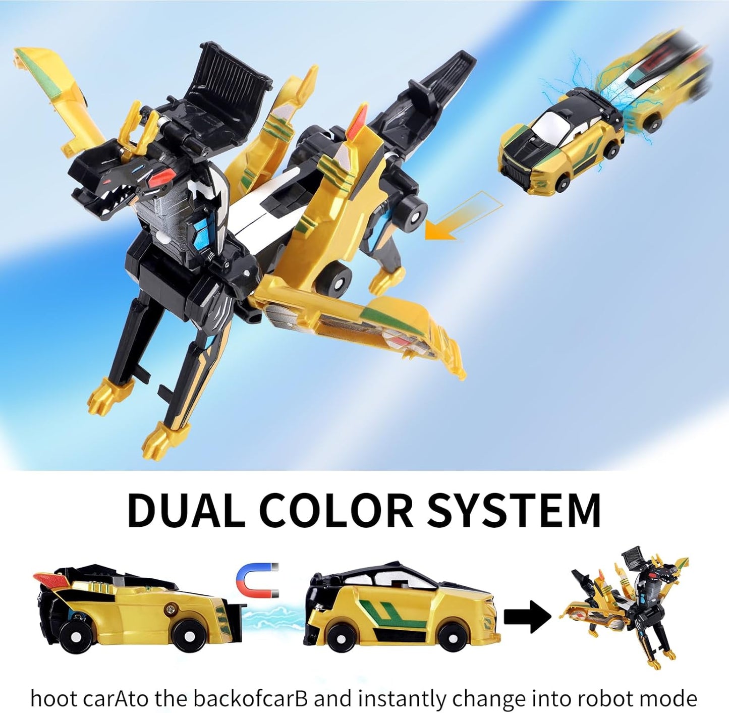 【ONLY $16.99】Car Toy A Transforming. When Two Cars Collide They Transform.