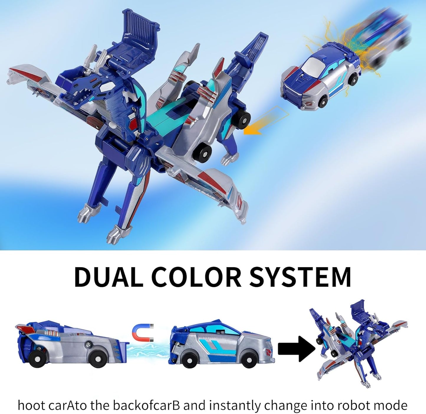 【ONLY $16.99】Car Toy A Transforming. When Two Cars Collide They Transform.