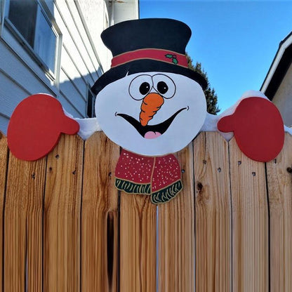 🔥Black Friday Mega Sale🎅Christmas Fence Peeker - outdoor holiday decoration sign