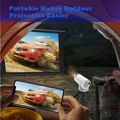 4K mini smart projector, suitable for movie projection, compatible with mobile phones.