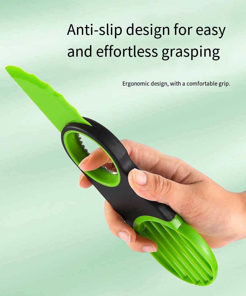 Avocado slicer, pitter, and peeler combination