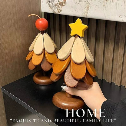 🎁Early Christmas Hot Sale 🎅Natural Tree Trivet Set -Stars&Apples