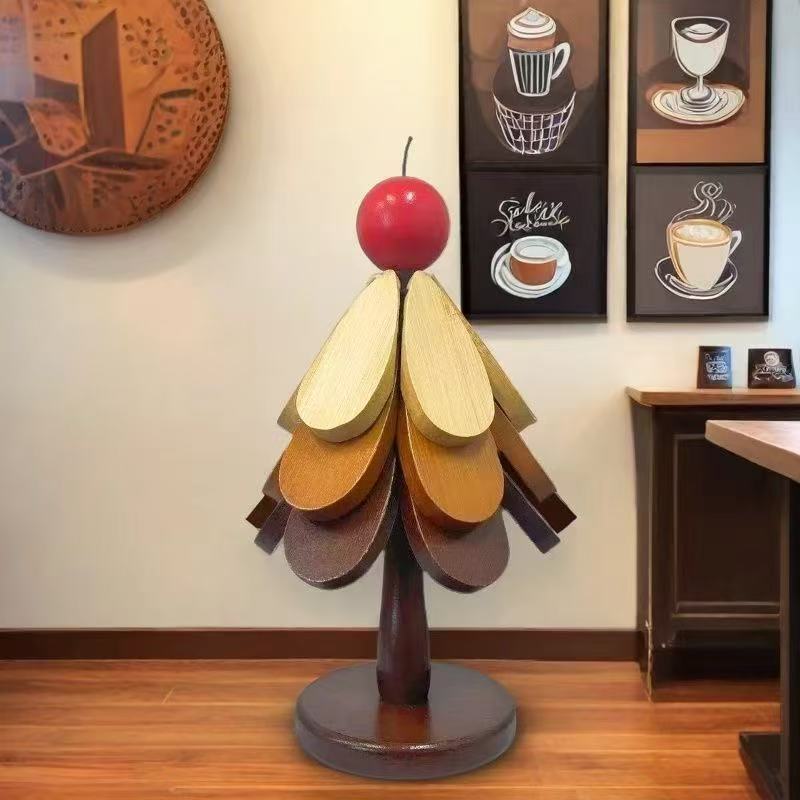 🎁Early Christmas Hot Sale 🎅Natural Tree Trivet Set -Stars&Apples