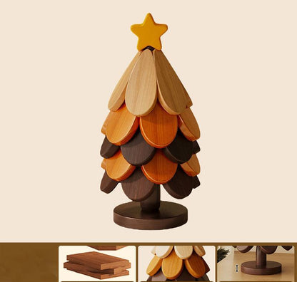 🎁Early Christmas Hot Sale 🎅Natural Tree Trivet Set -Stars&Apples