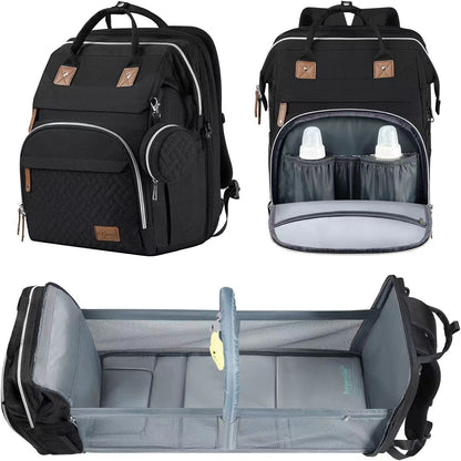 【FREE SHIPPING】Diaper Bag Backpack with Change Station