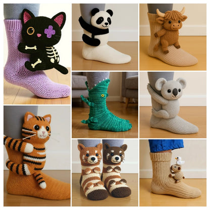 【ONLY $12.99 EACH】🔥HOT SALE🦥3D Animal Socks🧦