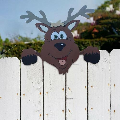 🔥Black Friday Mega Sale🎅Christmas Fence Peeker - outdoor holiday decoration sign
