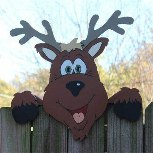 🔥Black Friday Mega Sale🎅Christmas Fence Peeker - outdoor holiday decoration sign