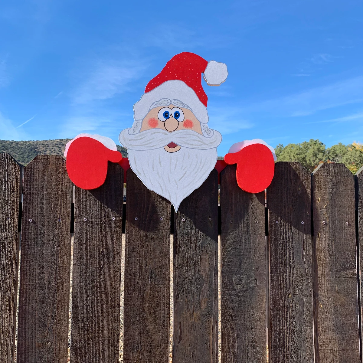 🔥Black Friday Mega Sale🎅Christmas Fence Peeker - outdoor holiday decoration sign