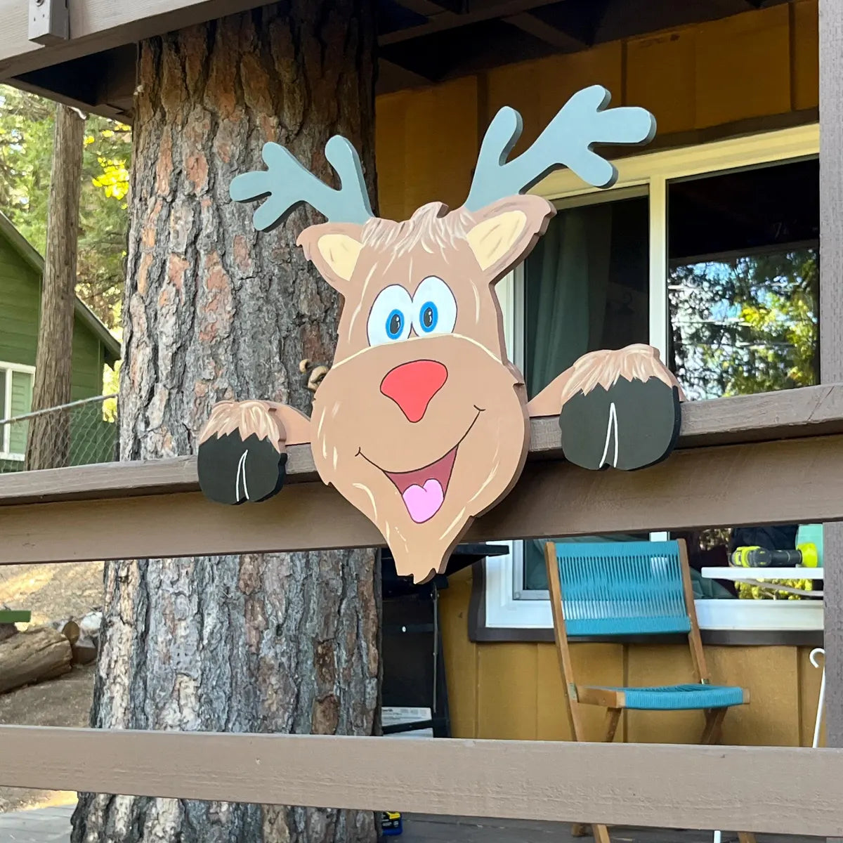 🔥Black Friday Mega Sale🎅Christmas Fence Peeker - outdoor holiday decoration sign