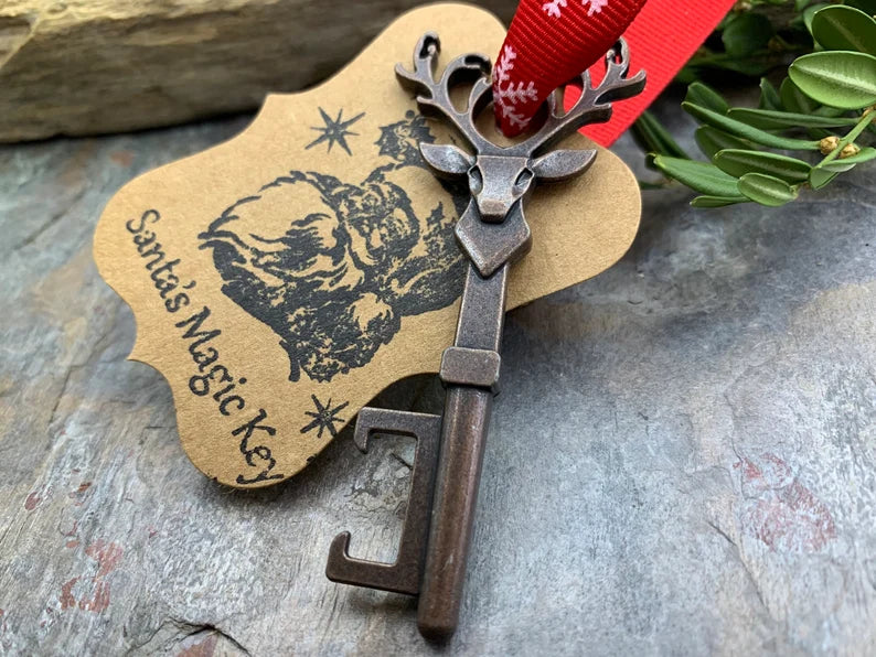 【ONLY $6.99】Santa’s Magic Key, Christmas Tree Ornament, Reindeer Key, Bottle Opener