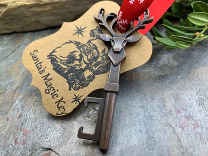 【ONLY $6.99】Santa’s Magic Key, Christmas Tree Ornament, Reindeer Key, Bottle Opener