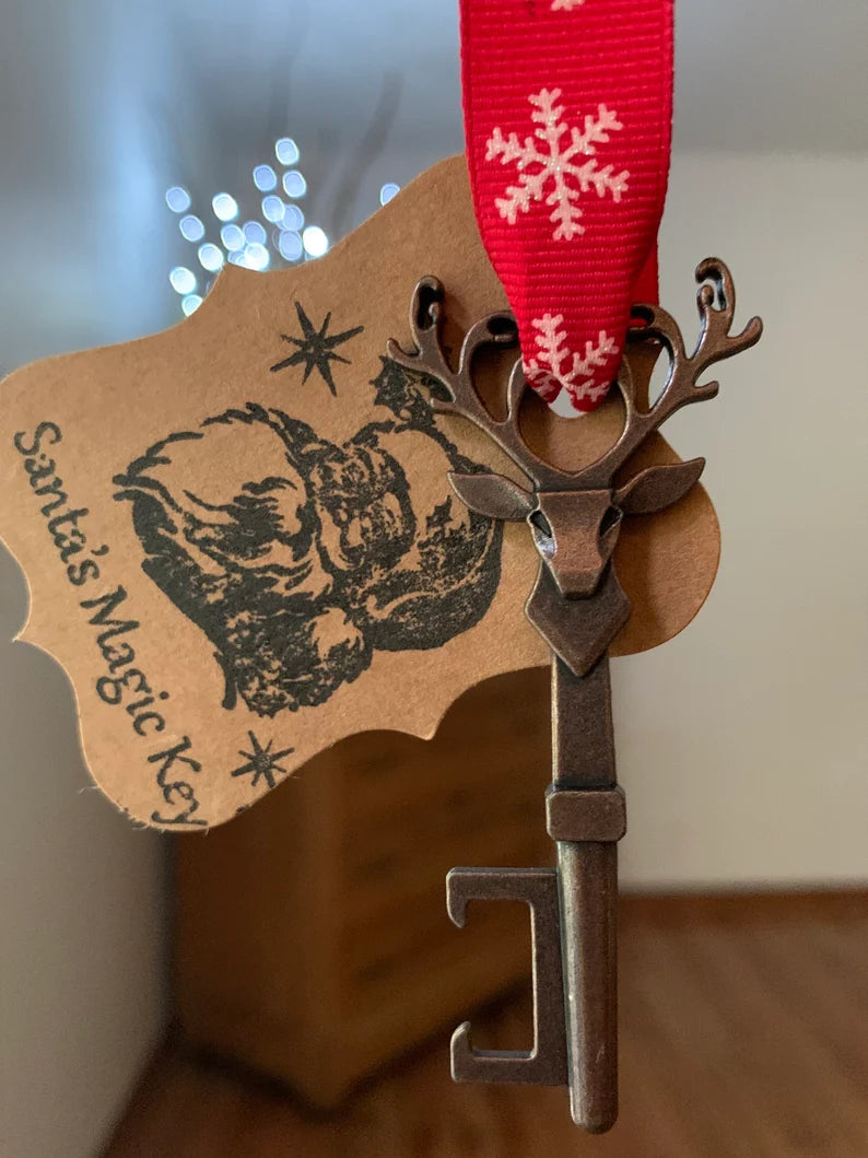 【ONLY $6.99】Santa’s Magic Key, Christmas Tree Ornament, Reindeer Key, Bottle Opener