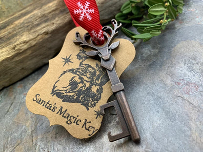【ONLY $6.99】Santa’s Magic Key, Christmas Tree Ornament, Reindeer Key, Bottle Opener