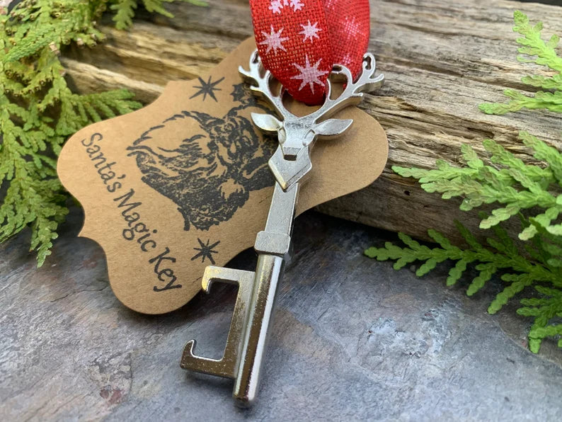 【ONLY $6.99】Santa’s Magic Key, Christmas Tree Ornament, Reindeer Key, Bottle Opener