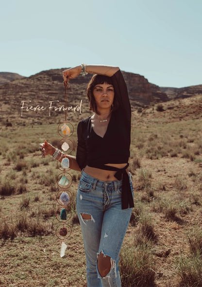 Raw Crystal 7 Chakra Gemstone Wall Decor