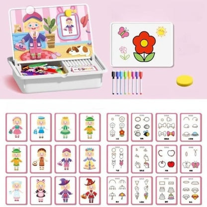 ✨HOT SALE 49% OFF💫Magnetic Puzzles Face Dress Up Travel Game Double Side Preschool Educational Learning Toy for Kids
