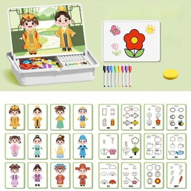 ✨HOT SALE 49% OFF💫Magnetic Puzzles Face Dress Up Travel Game Double Side Preschool Educational Learning Toy for Kids