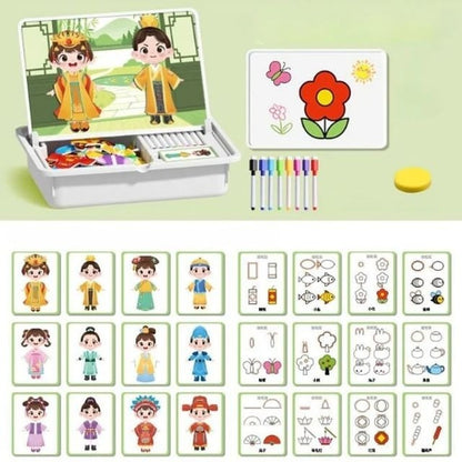 ✨HOT SALE 49% OFF💫Magnetic Puzzles Face Dress Up Travel Game Double Side Preschool Educational Learning Toy for Kids
