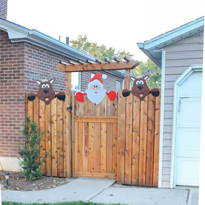 🔥Black Friday Mega Sale🎅Christmas Fence Peeker - outdoor holiday decoration sign